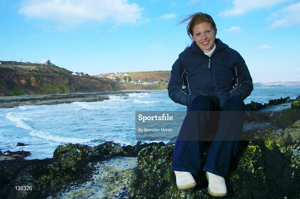 8 March 2004; Gillian O'Sullivan, Ireland, pictured on Fountainstown beach, Co. Cork. Picture credit; Brendan Moran / SPORTSFILE *EDI*