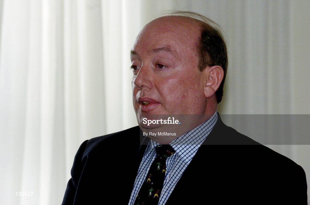 13 March 2004; John Byrne, Galway, at the reconvened  eircom league Annual General Meeting. Clarion Hotel, IFSC, Dublin. Picture credit; Ray McManus / SPORTSFILE *EDI*