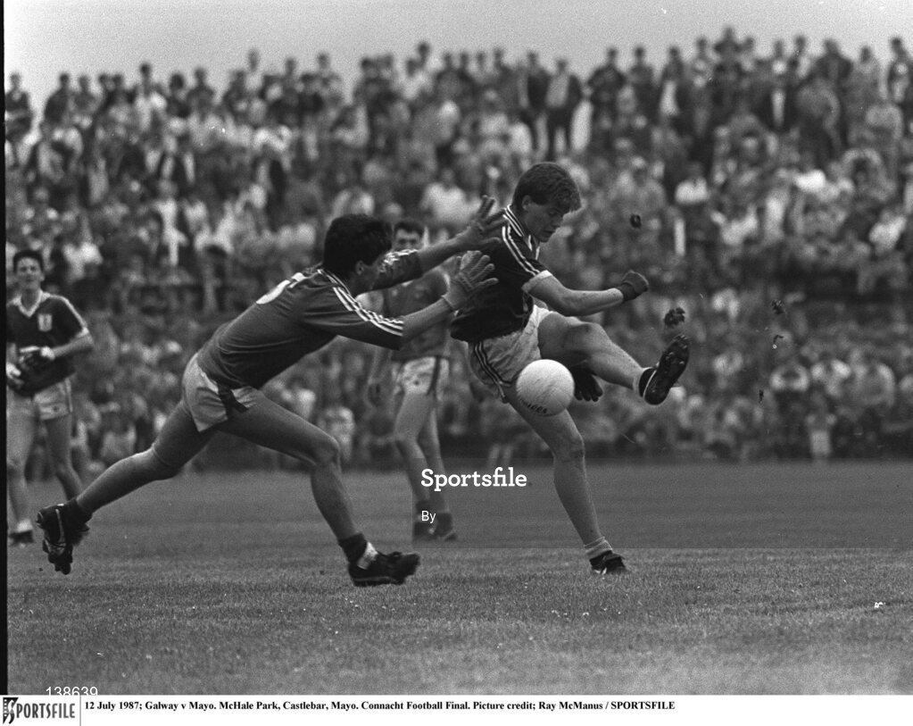 12 July 1987; Galway v Mayo. McHale Park, Castlebar, Mayo. Connacht Football Final. Picture credit; Ray McManus / SPORTSFILE