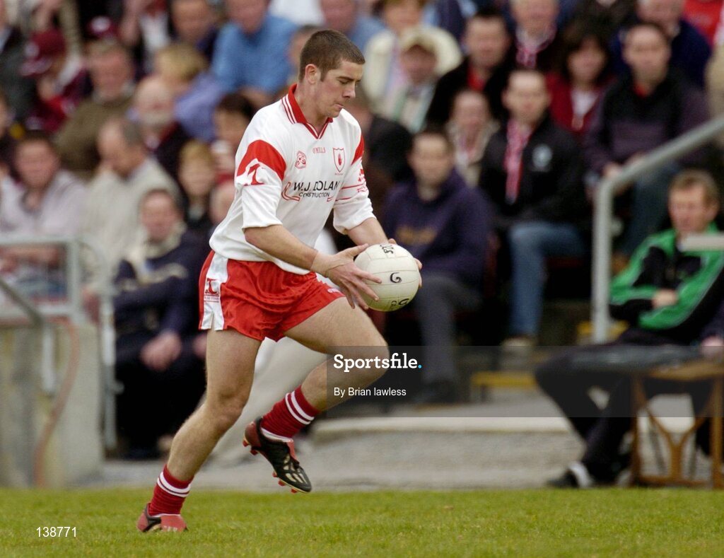 25 April 2004; Mark Harte, Tyrone. Allianz Football League 2004, Semi-Final Replay, Galway v Tyrone, Pearse Stadium, Galway. Picture credit; Brian Lawless / SPORTSFILE *EDI*