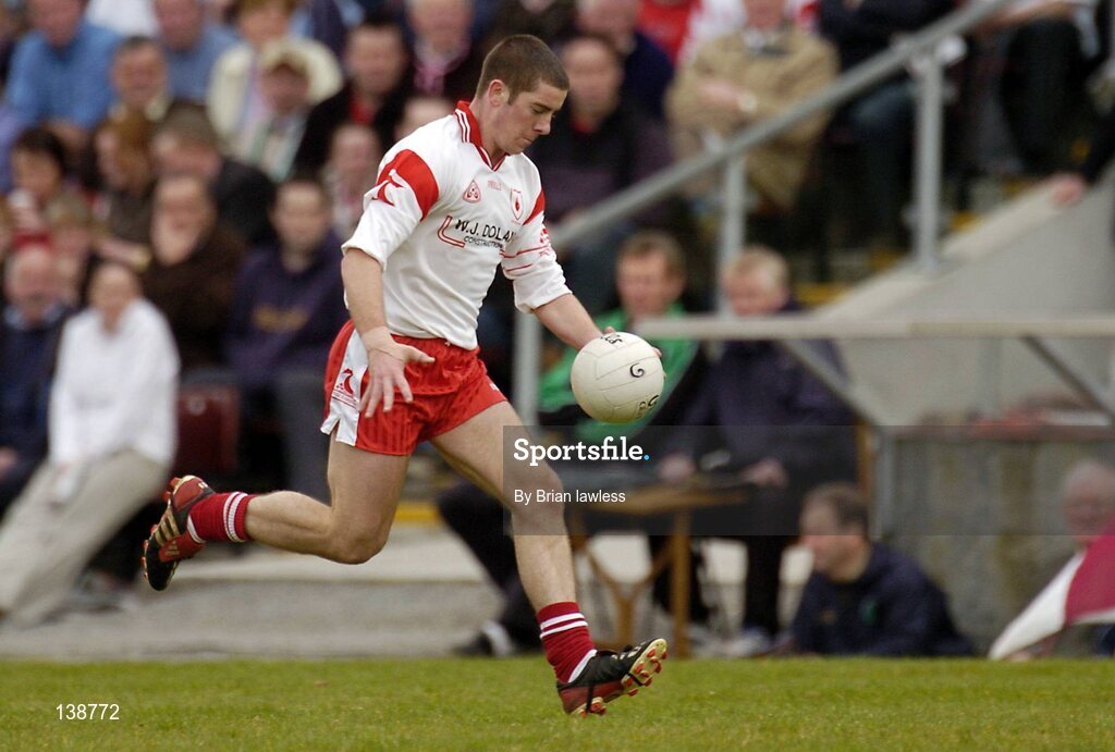 25 April 2004; Mark Harte, Tyrone. Allianz Football League 2004, Semi-Final Replay, Galway v Tyrone, Pearse Stadium, Galway. Picture credit; Brian Lawless / SPORTSFILE *EDI*