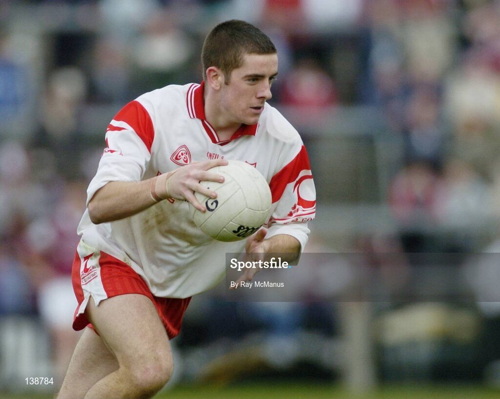 25 April 2004; Philip Jordan, Tyrone. Allianz Football League 2004, Semi-Final Replay, Galway v Tyrone, Pearse Stadium, Galway. Picture credit; Ray McManus / SPORTSFILE *EDI*