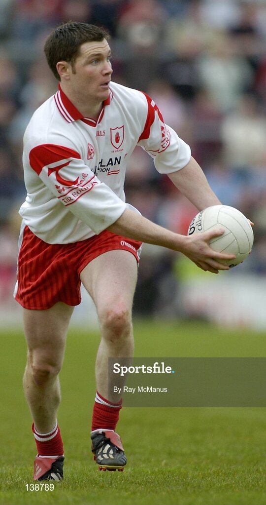 25 April 2004; Enda McGinley, Tyrone. Allianz Football League 2004, Semi-Final Replay, Galway v Tyrone, Pearse Stadium, Galway. Picture credit; Ray McManus / SPORTSFILE *EDI*