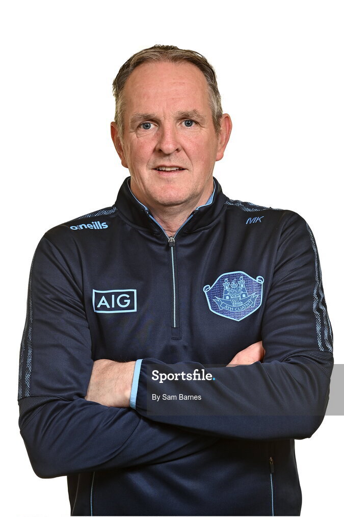 7 April 2022; Dublin manager Mattie Kenny during Dublin Hurling Squad Portraits at Parnell Park in Dublin. Photo by Sam Barnes/Sportsfile