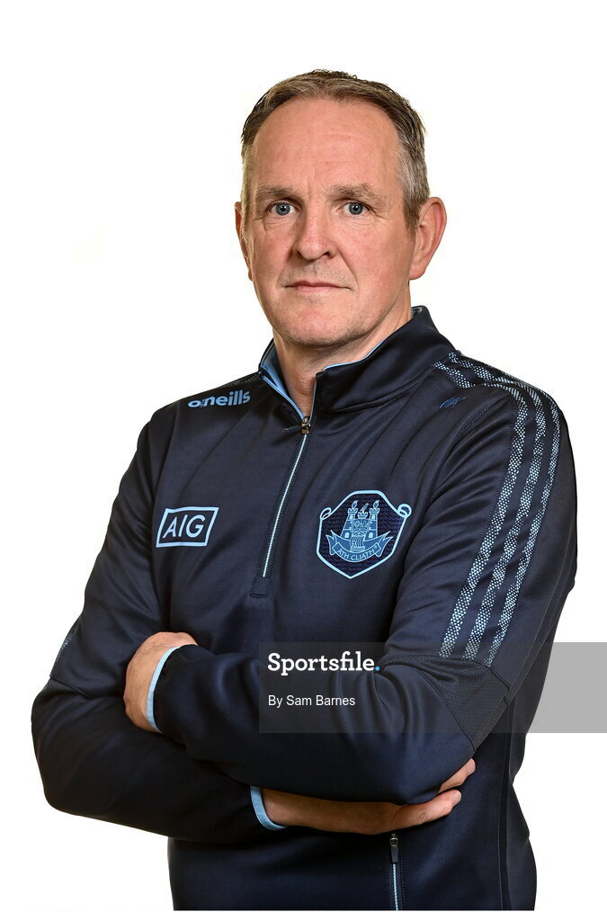 7 April 2022; Dublin manager Mattie Kenny during Dublin Hurling Squad Portraits at Parnell Park in Dublin. Photo by Sam Barnes/Sportsfile