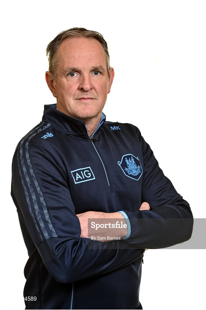 7 April 2022; Dublin manager Mattie Kenny during Dublin Hurling Squad Portraits at Parnell Park in Dublin. Photo by Sam Barnes/Sportsfile