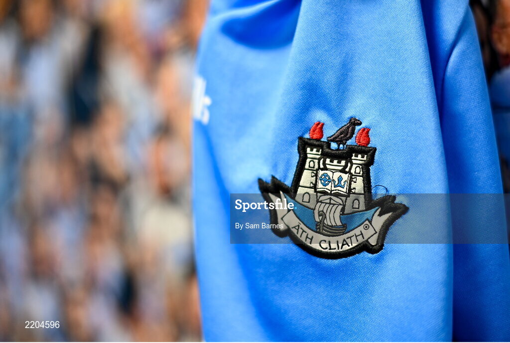 7 April 2022; A detailed view of the Dublin jersey during Dublin Hurling Squad Portraits at Parnell Park in Dublin. Photo by Sam Barnes/Sportsfile