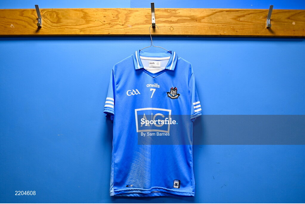 7 April 2022; A general view of the Dublin jersey during Dublin Hurling Squad Portraits at Parnell Park in Dublin. Photo by Sam Barnes/Sportsfile