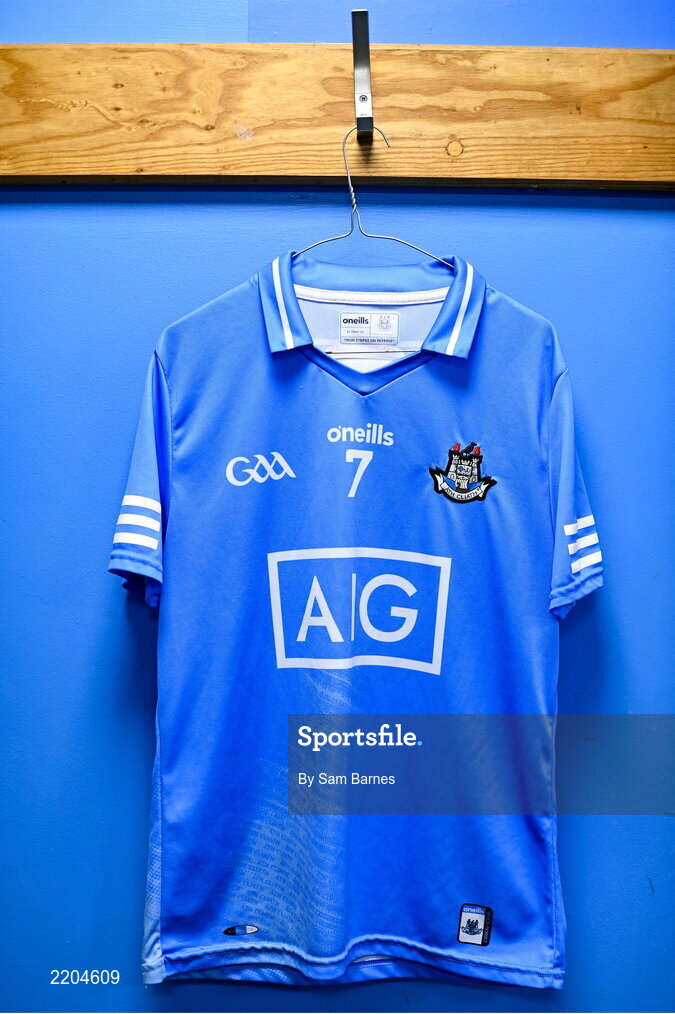 7 April 2022; A general view of the Dublin jersey during Dublin Hurling Squad Portraits at Parnell Park in Dublin. Photo by Sam Barnes/Sportsfile