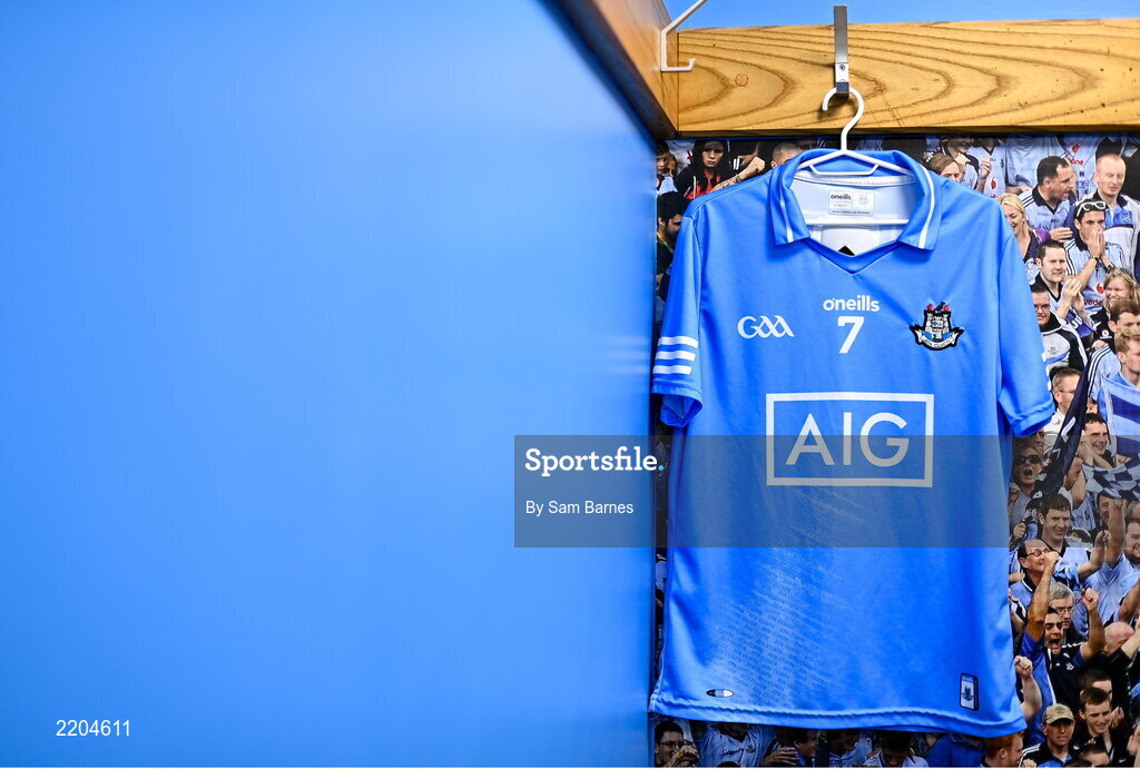 7 April 2022; A general view of the Dublin jersey during Dublin Hurling Squad Portraits at Parnell Park in Dublin. Photo by Sam Barnes/Sportsfile