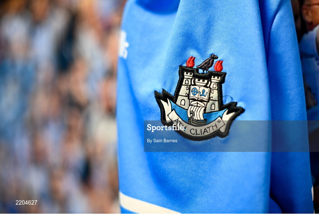 7 April 2022; A detailed view of the Dublin jersey during Dublin Hurling Squad Portraits at Parnell Park in Dublin. Photo by Sam Barnes/Sportsfile