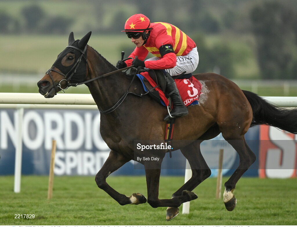 28 April 2022; Klassical Dream, with Paul Townend up, on their way to winning the Ladbrokes Champion Stayers Hurdle Steeplechase during day three of the Punchestown Festival at Punchestown Racecourse in Kildare. Photo by Seb Daly/Sportsfile
