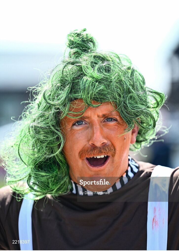 29 April 2022; Racegoer Sam Skinner from Northamptonshire in England prior to racing on day four of the Punchestown Festival at Punchestown Racecourse in Kildare. Photo by David Fitzgerald/Sportsfile