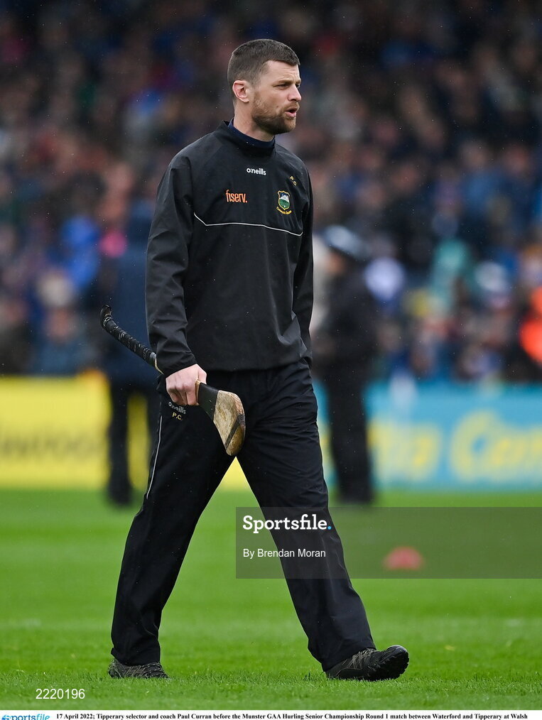 17 April 2022; Tipperary selector and coach Paul Curran before the Munster GAA Hurling Senior Championship Round 1 match between Waterford and Tipperary at Walsh Park in Waterford. Photo by Brendan Moran/Sportsfile