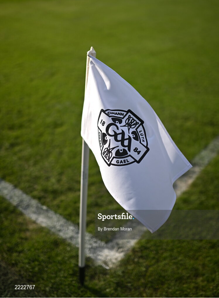 3 May 2022; A corner flag flies in the wind before the Electric Ireland Munster GAA Minor Hurling Championship Semi-Final match between Tipperary and Waterford at FBD Semple Stadium in Thurles, Tipperary. Photo by Brendan Moran/Sportsfile