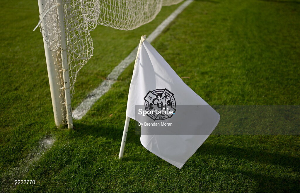 3 May 2022; A point signalling flag flies in the wind before the Electric Ireland Munster GAA Minor Hurling Championship Semi-Final match between Tipperary and Waterford at FBD Semple Stadium in Thurles, Tipperary. Photo by Brendan Moran/Sportsfile