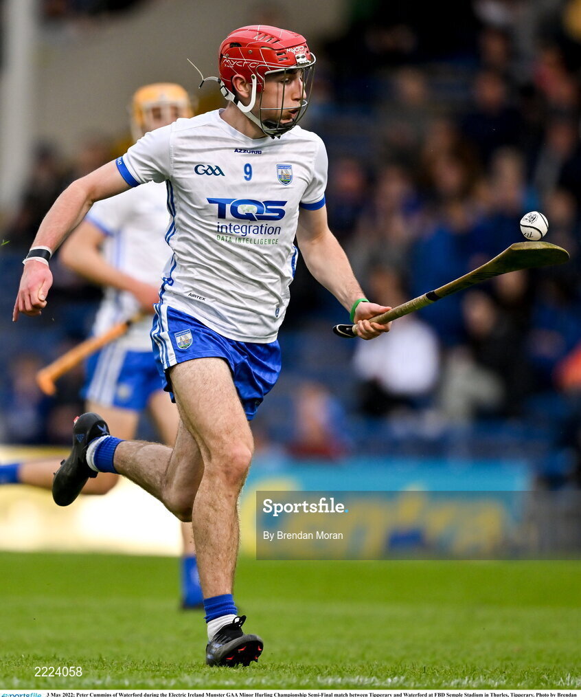 3 May 2022; Peter Cummins of Waterford during the Electric Ireland Munster GAA Minor Hurling Championship Semi-Final match between Tipperary and Waterford at FBD Semple Stadium in Thurles, Tipperary. Photo by Brendan Moran/Sportsfile