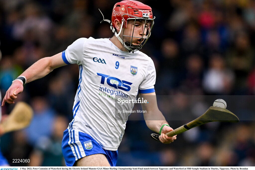 3 May 2022; Peter Cummins of Waterford during the Electric Ireland Munster GAA Minor Hurling Championship Semi-Final match between Tipperary and Waterford at FBD Semple Stadium in Thurles, Tipperary. Photo by Brendan Moran/Sportsfile