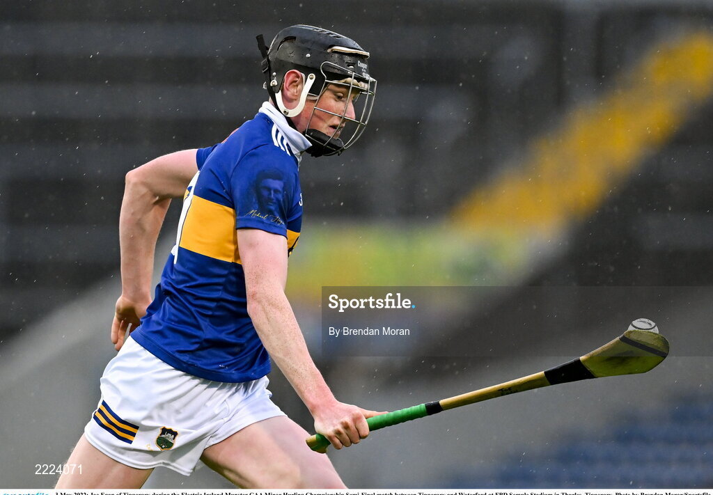 3 May 2022; Joe Egan of Tipperary during the Electric Ireland Munster GAA Minor Hurling Championship Semi-Final match between Tipperary and Waterford at FBD Semple Stadium in Thurles, Tipperary. Photo by Brendan Moran/Sportsfile