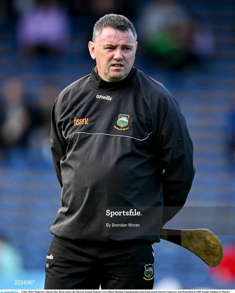 3 May 2022; Tipperary selector Ray Doyle before the Electric Ireland Munster GAA Minor Hurling Championship Semi-Final match between Tipperary and Waterford at FBD Semple Stadium in Thurles, Tipperary. Photo by Brendan Moran/Sportsfile