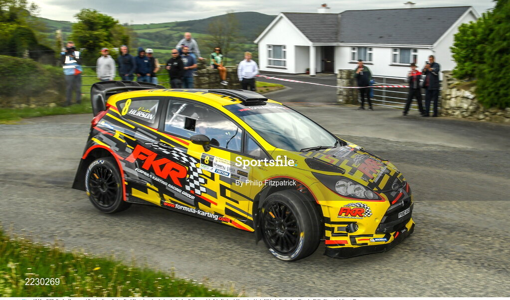 15 May 2022; Peader Hurson and Damien Connolly in a Ford Fiesta in action during the Carlow Rally round 4 of the National Championship in Kildavin Co.Carlow. Photo by Philip Fitzpatrick/Sportsfile