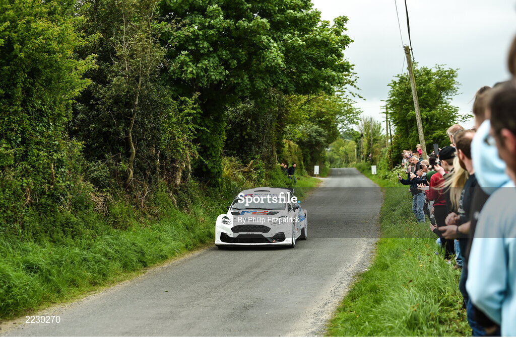 15 May 2022; Robert Barrable and Paddy Robinson in a VW Polo in action during the Carlow Rally round 4 of the National Rally Championship in Kildavin Co.Carlow. Photo by Philip Fitzpatrick/Sportsfile