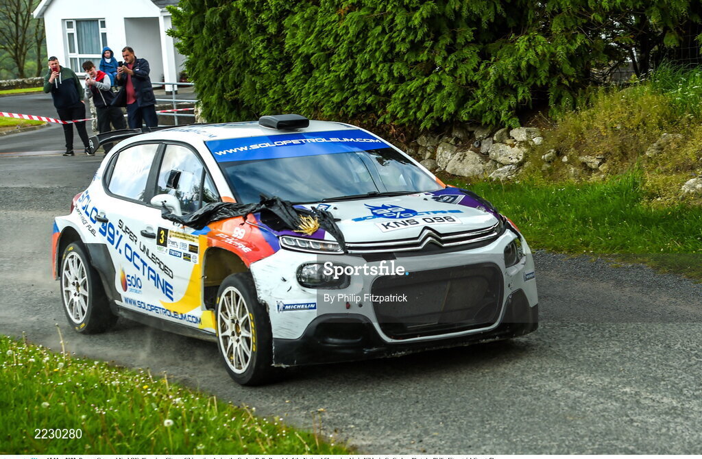 15 May 2022; Darren Gass and Noel O'Sullivan in a Citroen C3 in action during the Carlow Rally Round 4 of the National Championship in Kildavin Co.Carlow. Photo by Philip Fitzpatrick/Sportsfile