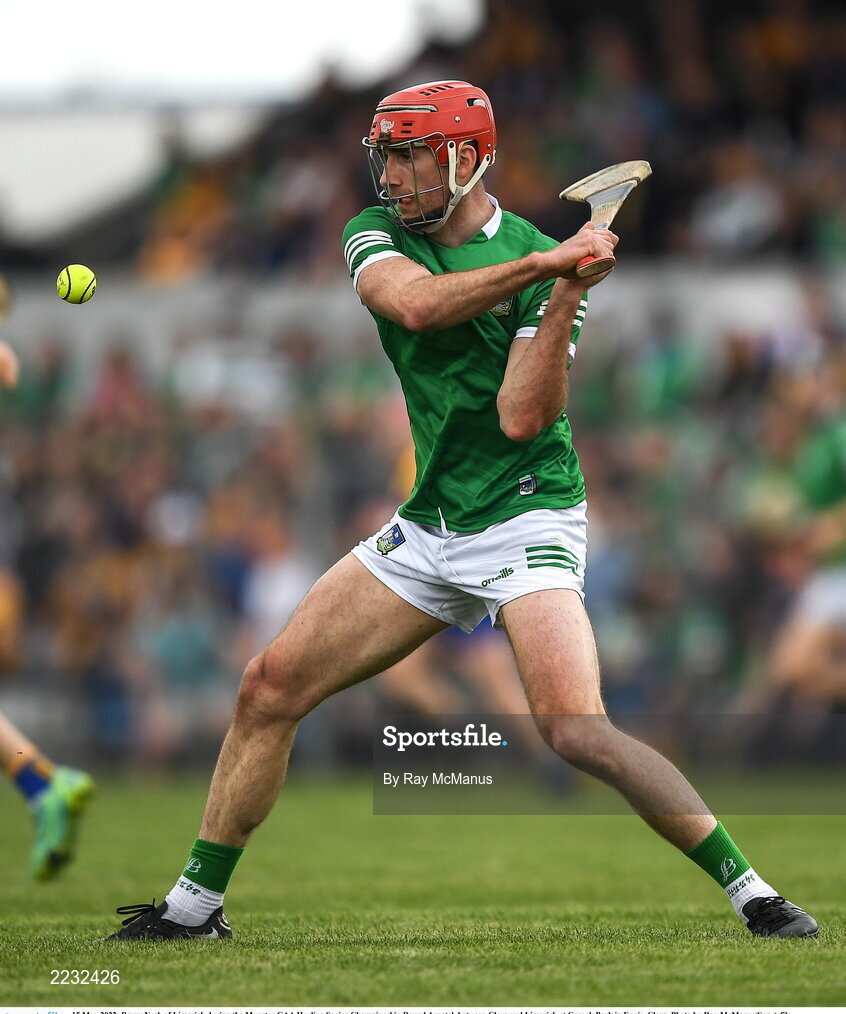 15 May 2022; Barry Nash of Limerick during the Munster GAA Hurling Senior Championship Round 4 match between Clare and Limerick at Cusack Park in Ennis, Clare. Photo by Ray McManus/Sportsfile