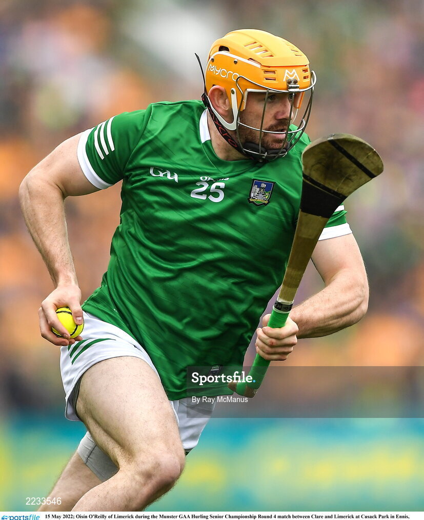 15 May 2022; Oisín O'Reilly of Limerick during the Munster GAA Hurling Senior Championship Round 4 match between Clare and Limerick at Cusack Park in Ennis, Clare. Photo by Ray McManus/Sportsfile
