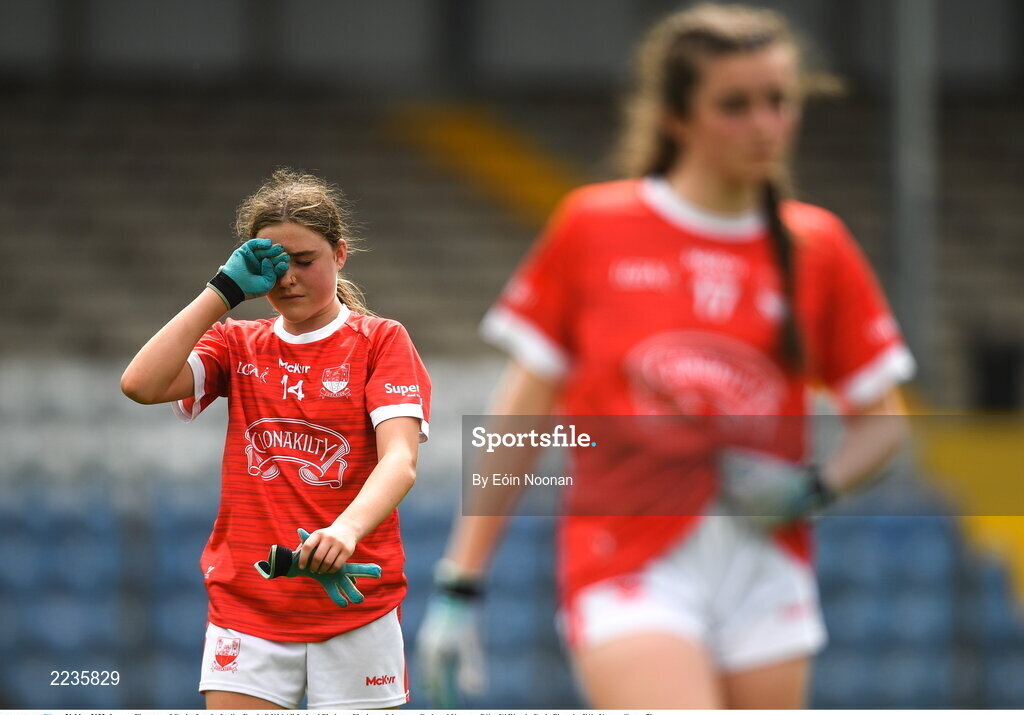 21 May 2022; Lauren Finnegan of Cork after the Ladies Football U14 All-Ireland Platinum Final match between Cork and Kerry at Páirc Uí Rinn in Cork. Photo by Eóin Noonan/Sportsfile
