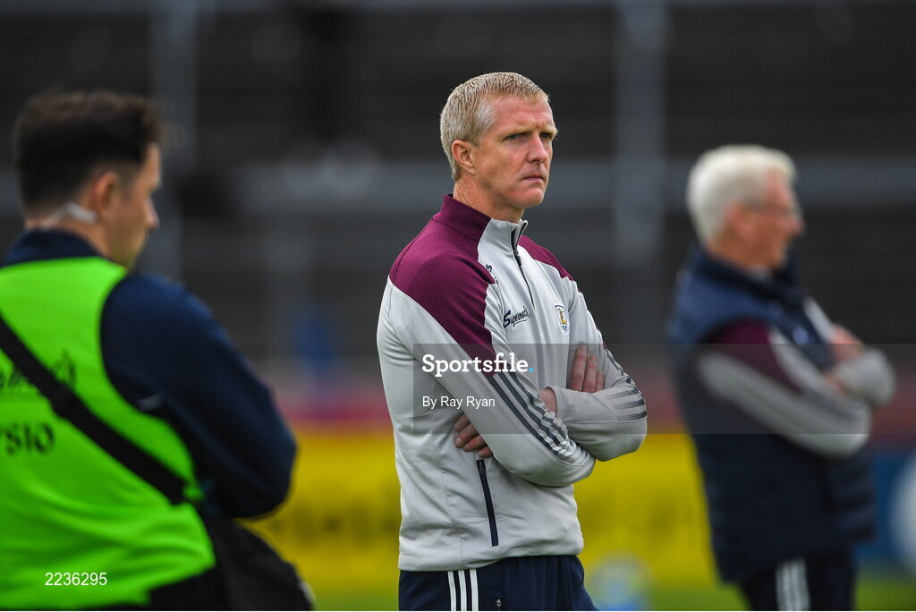 21 May 2022; Galway manager Henry Shefflin before the start of the Leinster GAA Hurling Senior Championship Round 5 match between Galway and Dublin at Pearse Stadium in Galway. Photo by Ray Ryan/Sportsfile
