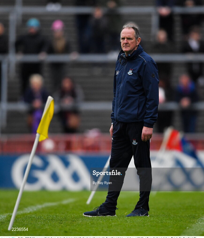 21 May 2022;Dublin manager Mattie Kenny during the Leinster GAA Hurling Senior Championship Round 5 match between Galway and Dublin at Pearse Stadium in Galway. Photo by Ray Ryan/Sportsfile