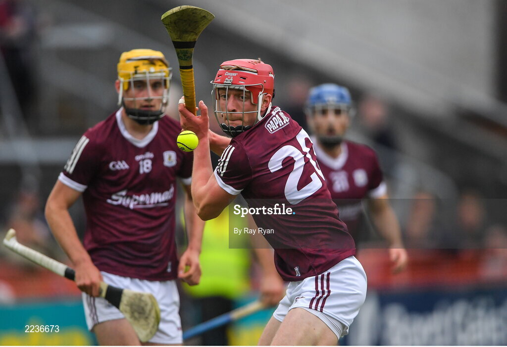 21 May 2022; Ronan Glennon of Galway during the Leinster GAA Hurling Senior Championship Round 5 match between Galway and Dublin at Pearse Stadium in Galway. Photo by Ray Ryan/Sportsfile