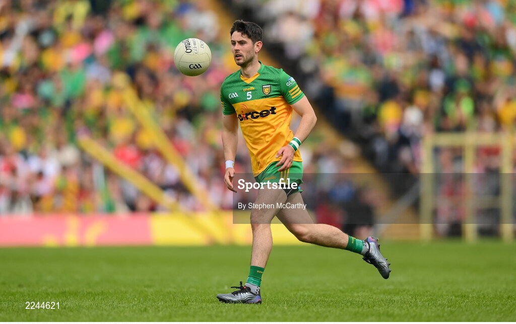 29 May 2022; Ryan McHugh of Donegal during the Ulster GAA Football Senior Championship Final between Derry and Donegal at St Tiernach's Park in Clones, Monaghan. Photo by Stephen McCarthy/Sportsfile