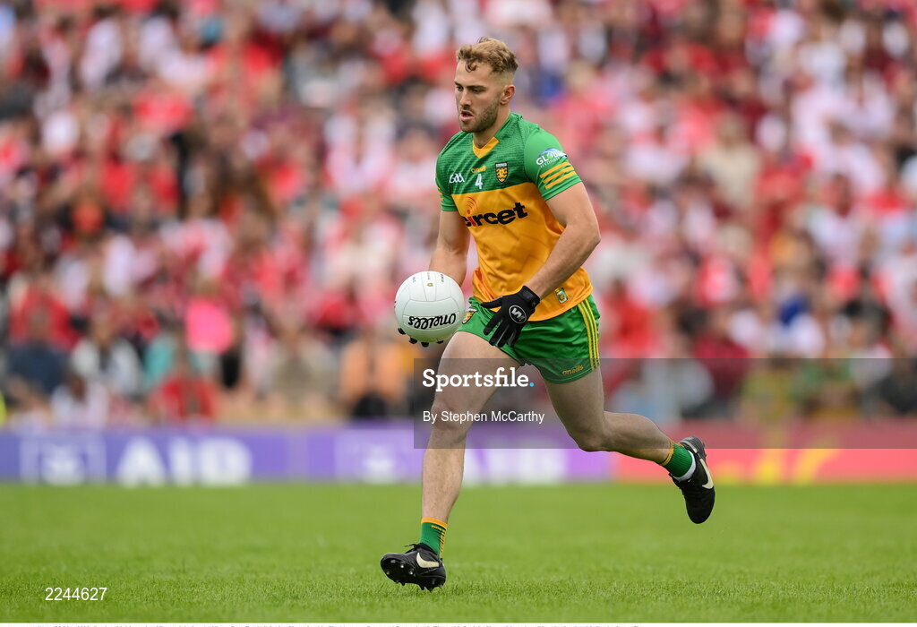 29 May 2022; Stephen McMenamin of Donegal during the Ulster GAA Football Senior Championship Final between Derry and Donegal at St Tiernach's Park in Clones, Monaghan. Photo by Stephen McCarthy/Sportsfile