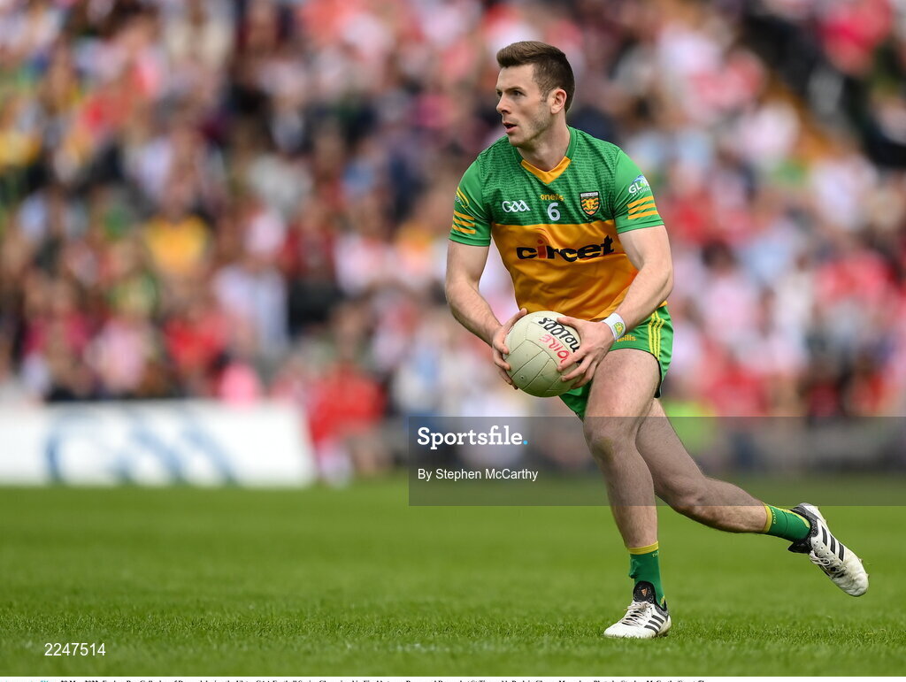 29 May 2022; Eoghan Ban Gallagher of Donegal during the Ulster GAA Football Senior Championship Final between Derry and Donegal at St Tiernach's Park in Clones, Monaghan. Photo by Stephen McCarthy/Sportsfile