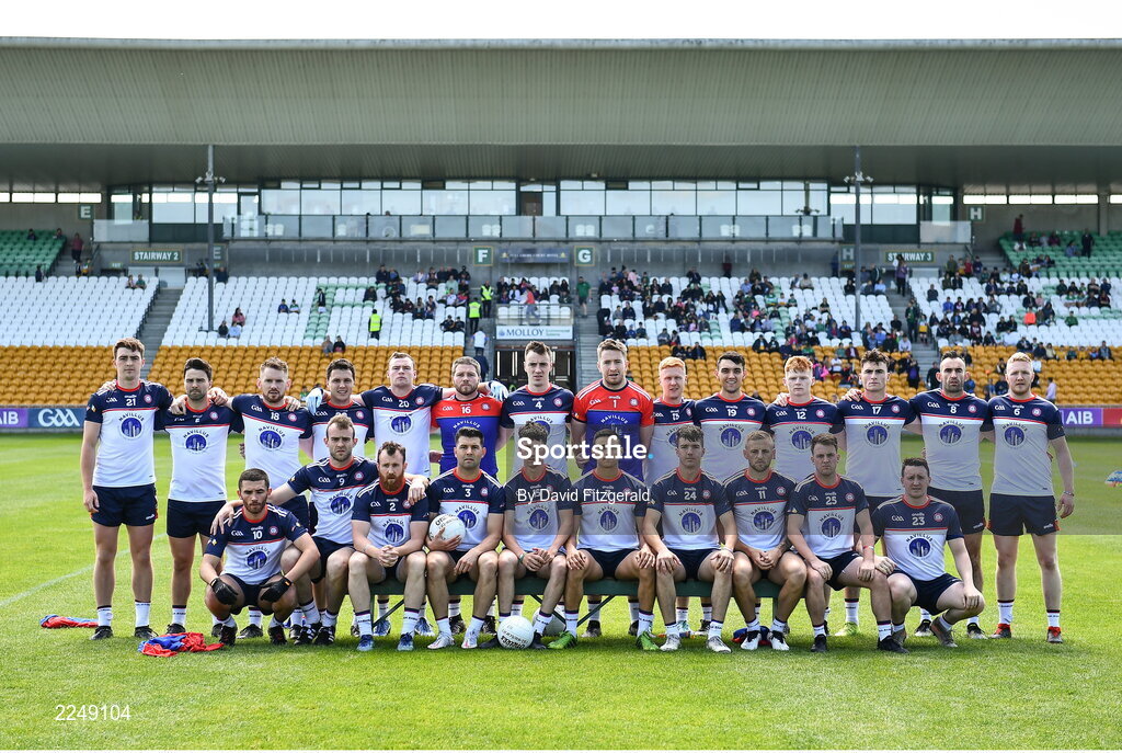 4 June 2022; The New York team before the Tailteann Cup Quarter-Final match between Offaly and New York at O'Connor Park in Tullamore, Offaly. Photo by David Fitzgerald/Sportsfile