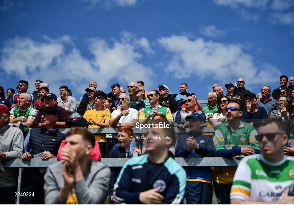 4 June 2022; Spectators during the Tailteann Cup Quarter-Final match between Offaly and New York at O'Connor Park in Tullamore, Offaly. Photo by David Fitzgerald/Sportsfile