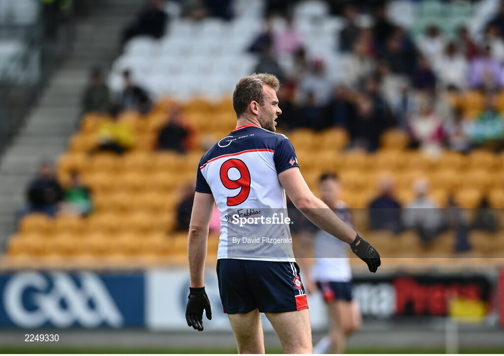 4 June 2022; Jonathan Glynn of New York during the Tailteann Cup Quarter-Final match between Offaly and New York at O'Connor Park in Tullamore, Offaly. Photo by David Fitzgerald/Sportsfile