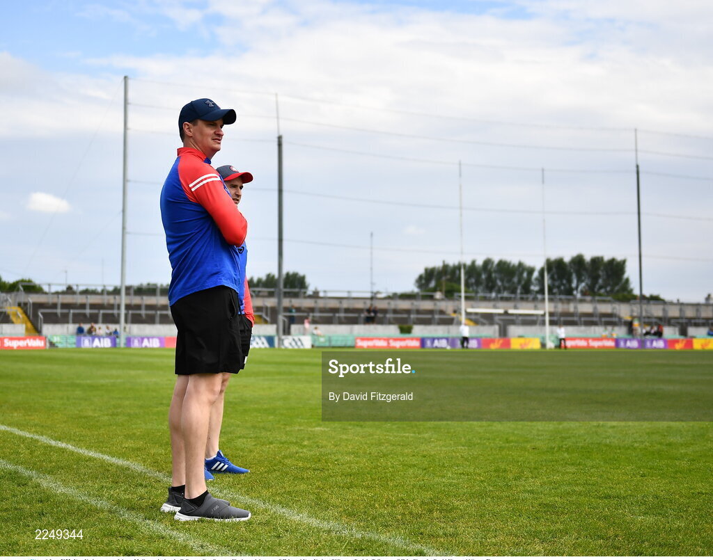 4 June 2022; New York manager Johnny McGeeney during the Tailteann Cup Quarter-Final match between Offaly and New York at O'Connor Park in Tullamore, Offaly. Photo by David Fitzgerald/Sportsfile