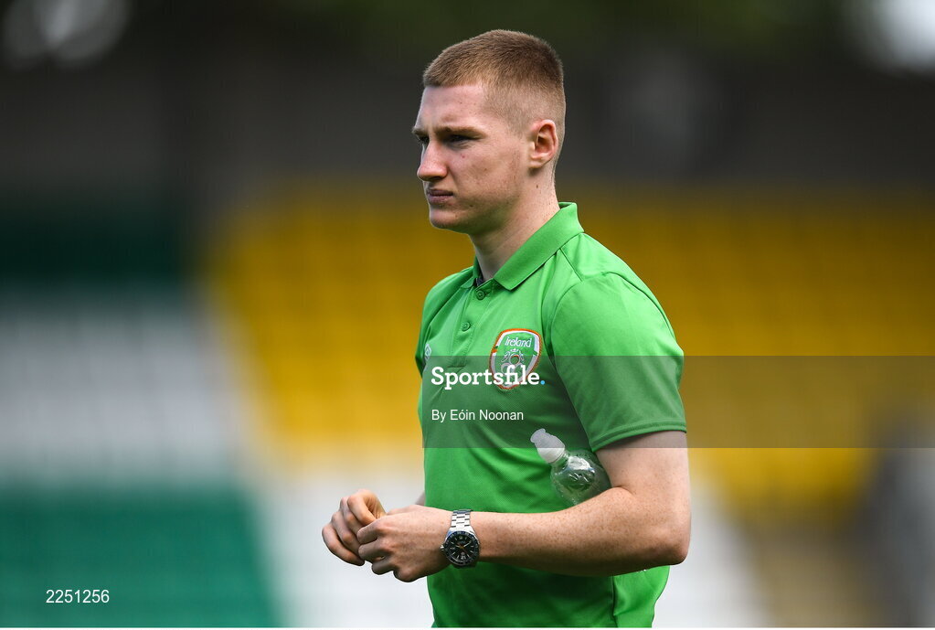 6 June 2022; Ross Tierney of Republic of Ireland before the UEFA European U21 Championship qualifying group F match between Republic of Ireland and Montenegro at Tallaght Stadium in Dublin. Photo by Eóin Noonan/Sportsfile