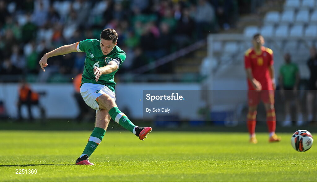 6 June 2022; Conor Coventry of Republic of Ireland during the UEFA European U21 Championship qualifying group F match between Republic of Ireland and Montenegro at Tallaght Stadium in Dublin. Photo by Seb Daly/Sportsfile