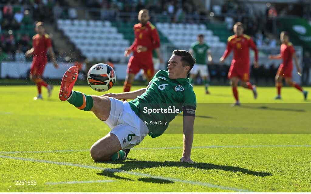 6 June 2022; Conor Coventry of Republic of Ireland during the UEFA European U21 Championship qualifying group F match between Republic of Ireland and Montenegro at Tallaght Stadium in Dublin. Photo by Seb Daly/Sportsfile