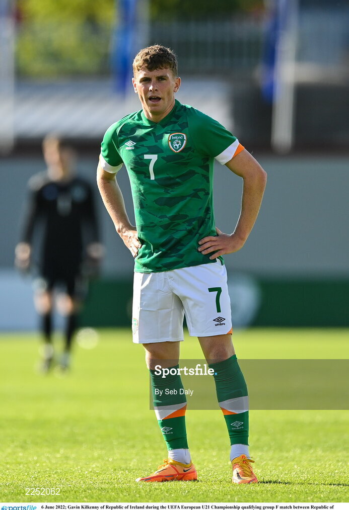 6 June 2022; Gavin Kilkenny of Republic of Ireland during the UEFA European U21 Championship qualifying group F match between Republic of Ireland and Montenegro at Tallaght Stadium in Dublin. Photo by Seb Daly/Sportsfile