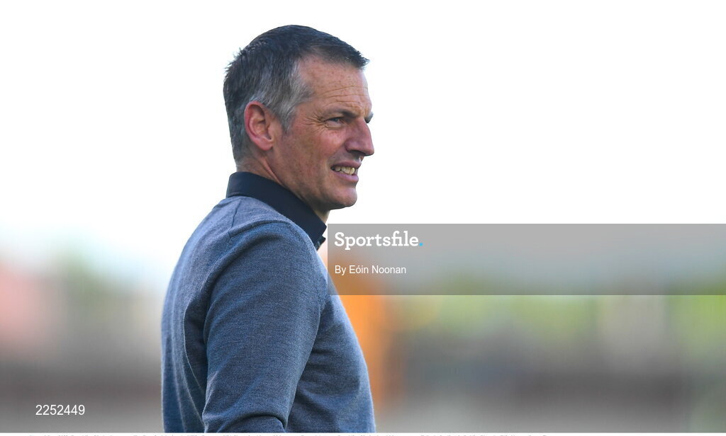 6 June 2022; Republic of Ireland manager Jim Crawford during the UEFA European U21 Championship qualifying group F match between Republic of Ireland and Montenegro at Tallaght Stadium in Dublin. Photo by Eóin Noonan/Sportsfile