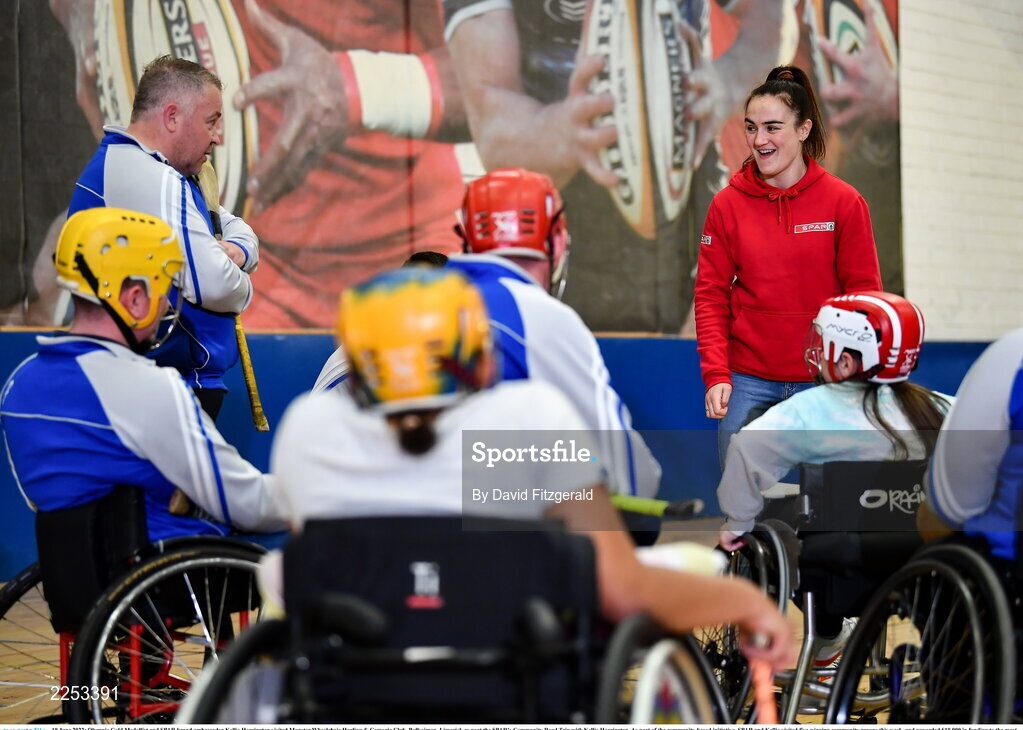 10 June 2022; Olympic Gold Medallist and SPAR brand ambassador Kellie Harrington visited Munster Wheelchair Hurling & Camogie Club, Ballysimon, Limerick as part the SPAR’s Community Road Trip with Kellie Harrington. As part of the community-based initiative, SPAR and Kellie visited five winning community groups this week, and rewarded €10,000 in funding to the most deserving clubs, people and groups, including Munster Wheelchair Hurling & Camogie Club, Ballysimon, Limerick. For further information: visit www.spar.ie Photo by David Fitzgerald/Sportsfile