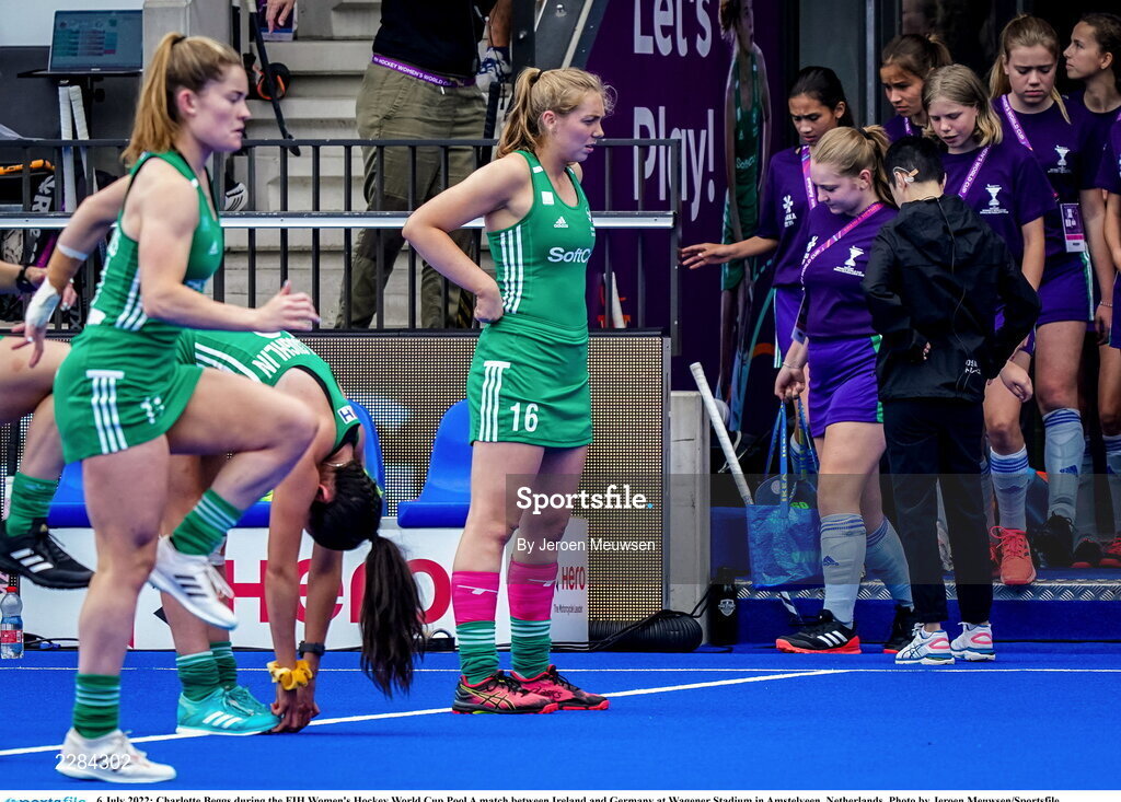 6 July 2022; Charlotte Beggs of Ireland during the FIH Women's Hockey World Cup Pool A match between Ireland and Germany at Wagener Stadium in Amstelveen, Netherlands. Photo by Jeroen Meuwsen/Sportsfile