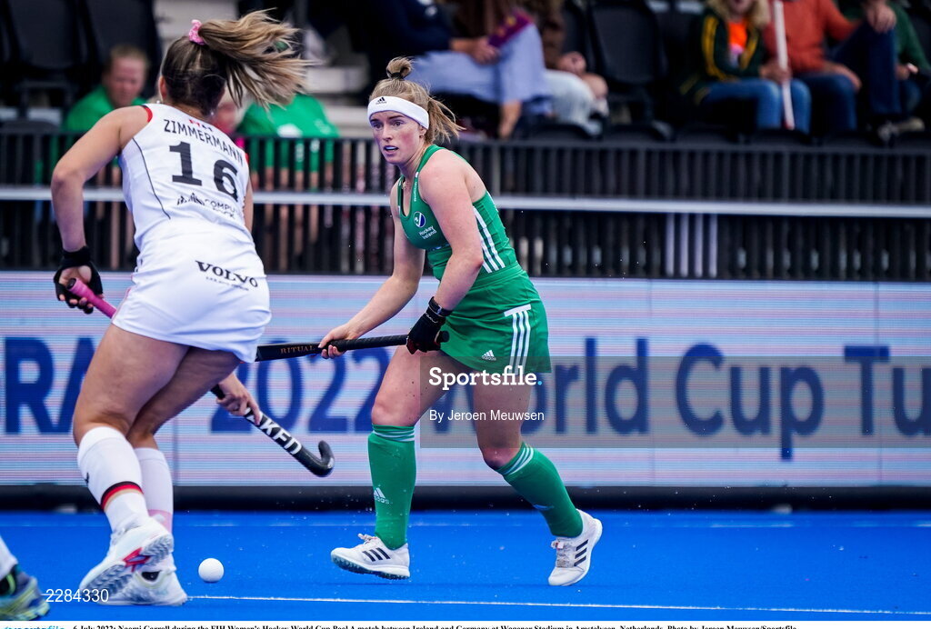 6 July 2022; Naomi Carroll of Ireland in action during the FIH Women's Hockey World Cup Pool A match between Ireland and Germany at Wagener Stadium in Amstelveen, Netherlands. Photo by Jeroen Meuwsen/Sportsfile