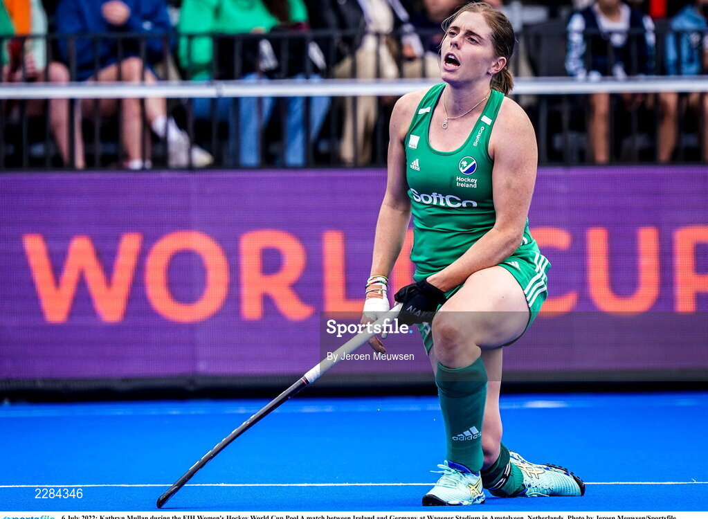 6 July 2022; Kathryn Mullan of Ireland during the FIH Women's Hockey World Cup Pool A match between Ireland and Germany at Wagener Stadium in Amstelveen, Netherlands. Photo by Jeroen Meuwsen/Sportsfile