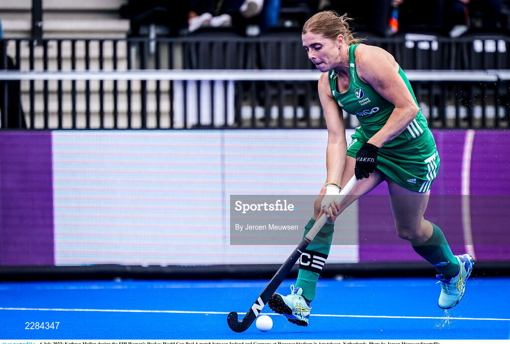 6 July 2022; Kathryn Mullan of Ireland in action during the FIH Women's Hockey World Cup Pool A match between Ireland and Germany at Wagener Stadium in Amstelveen, Netherlands. Photo by Jeroen Meuwsen/Sportsfile